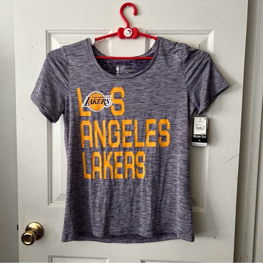 NWT NBA Los Angeles Lakers Women’s Purple Basketball Sports T-Shirt Blouse